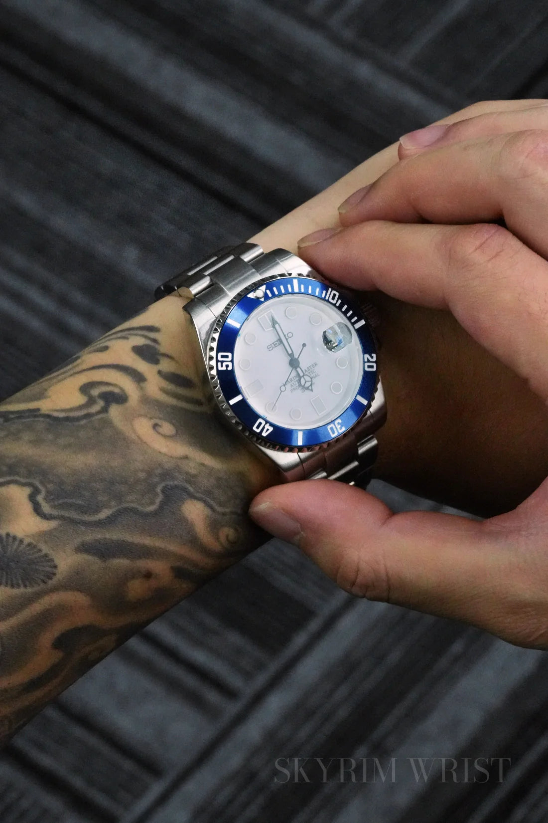 Mod Submariner Blue White