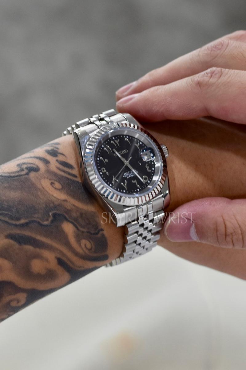 Mod Datejust Arabic Black