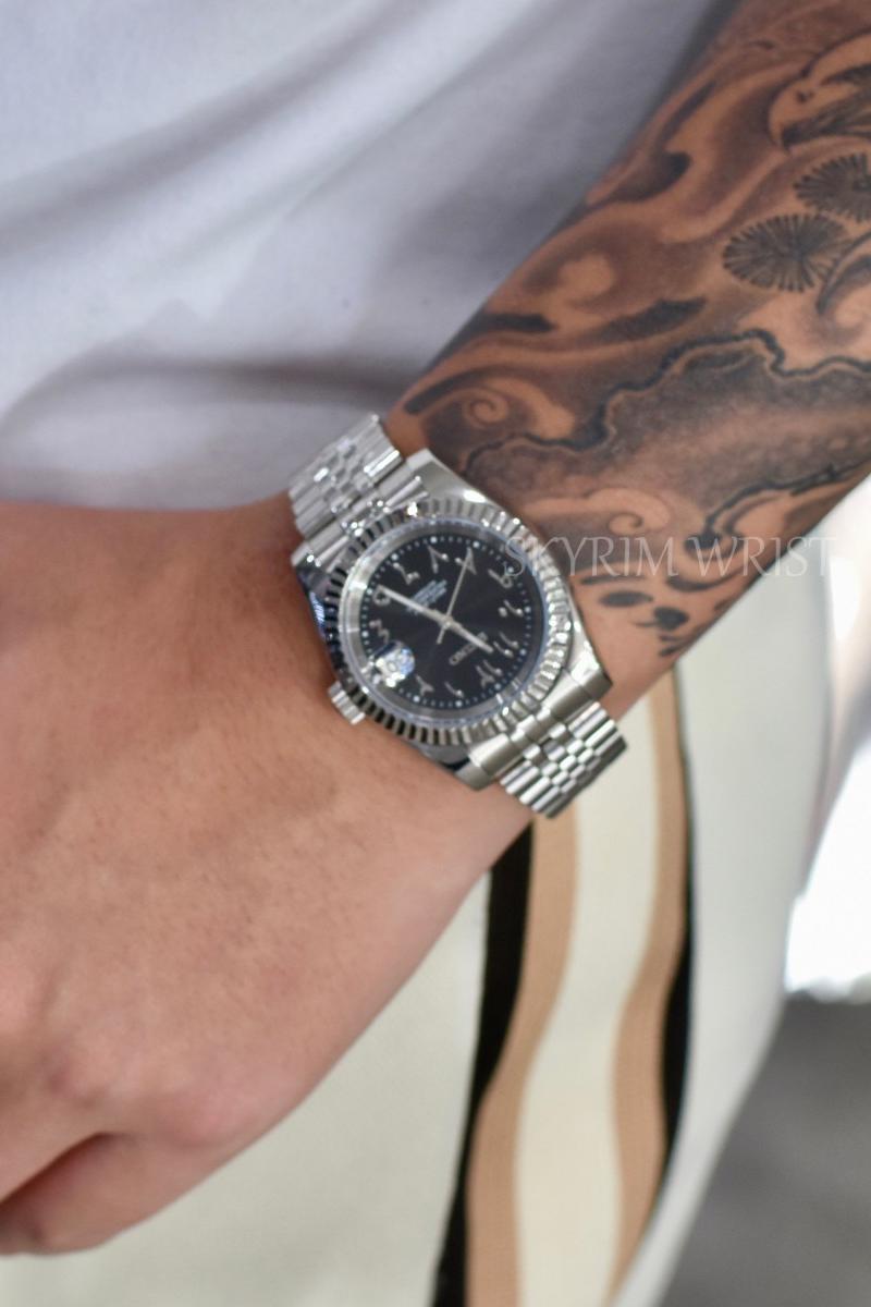 Mod Datejust Arabic Black