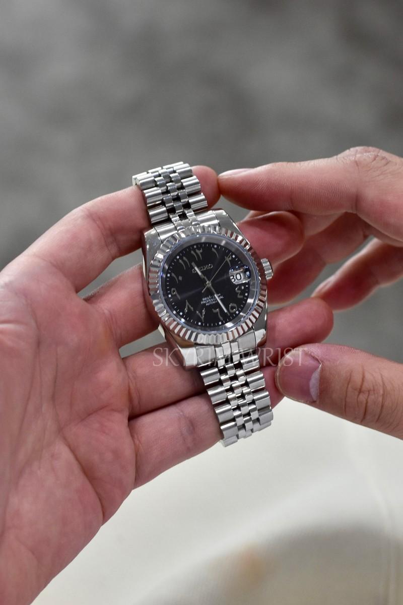 Mod Datejust Arabic Black