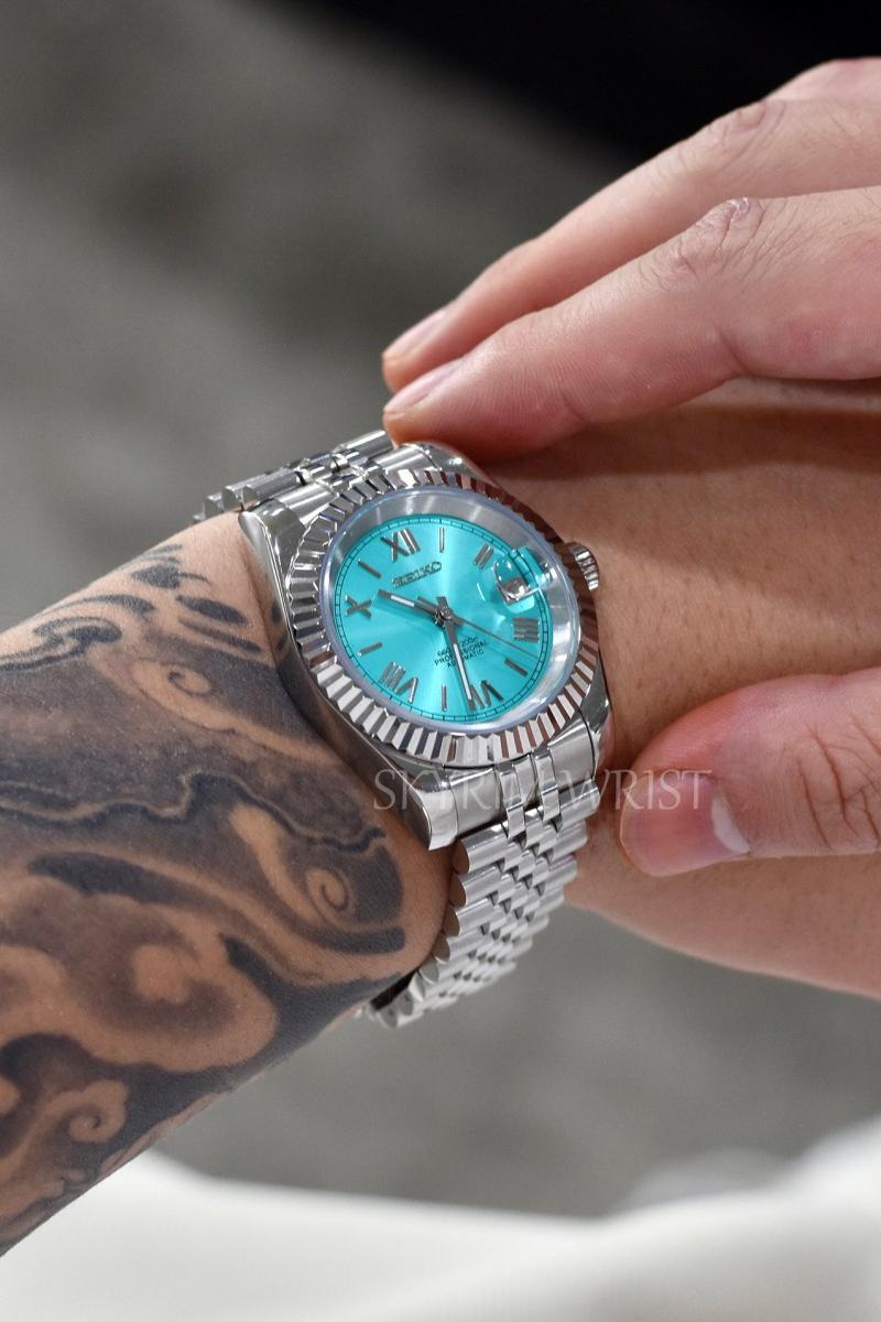 Mod Datejust  Roman Tiffany Blue