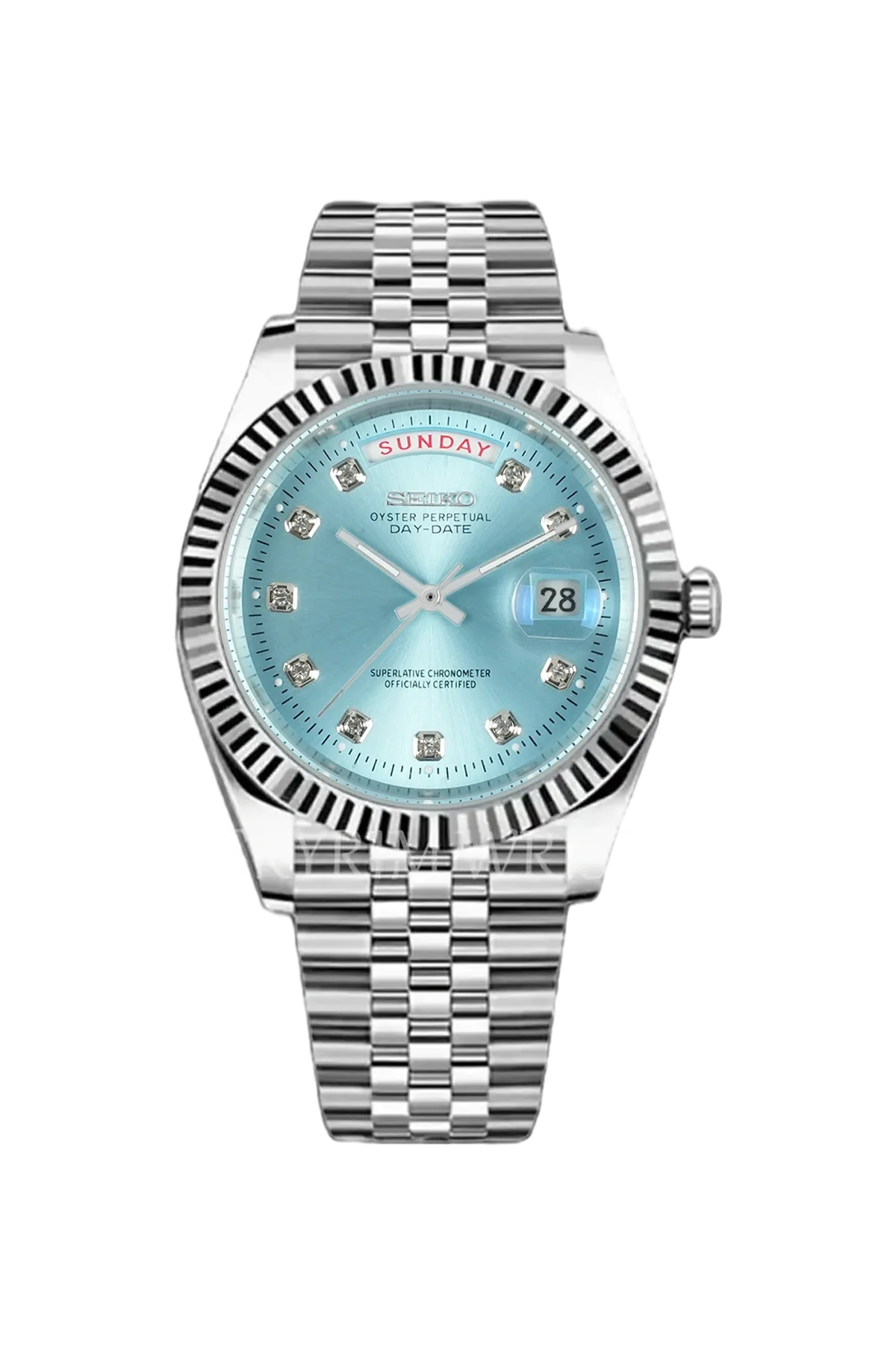 Mod Day-Date Sky Blue Diamond