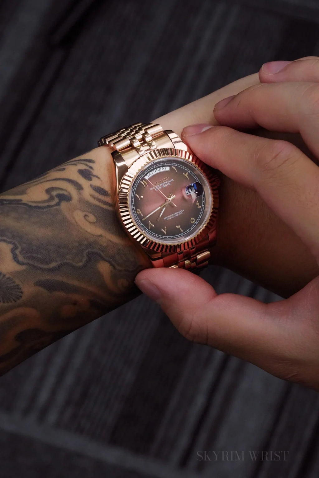 Mod Day-Date Rose Gold Arabic