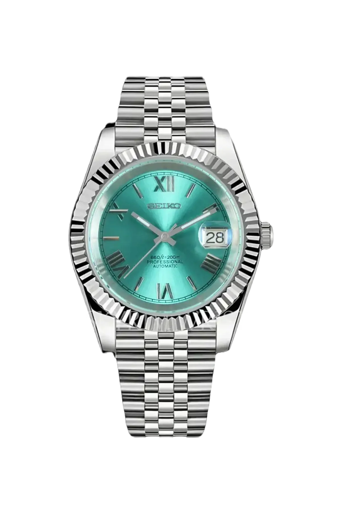 Mod Datejust  Roman Tiffany Blue