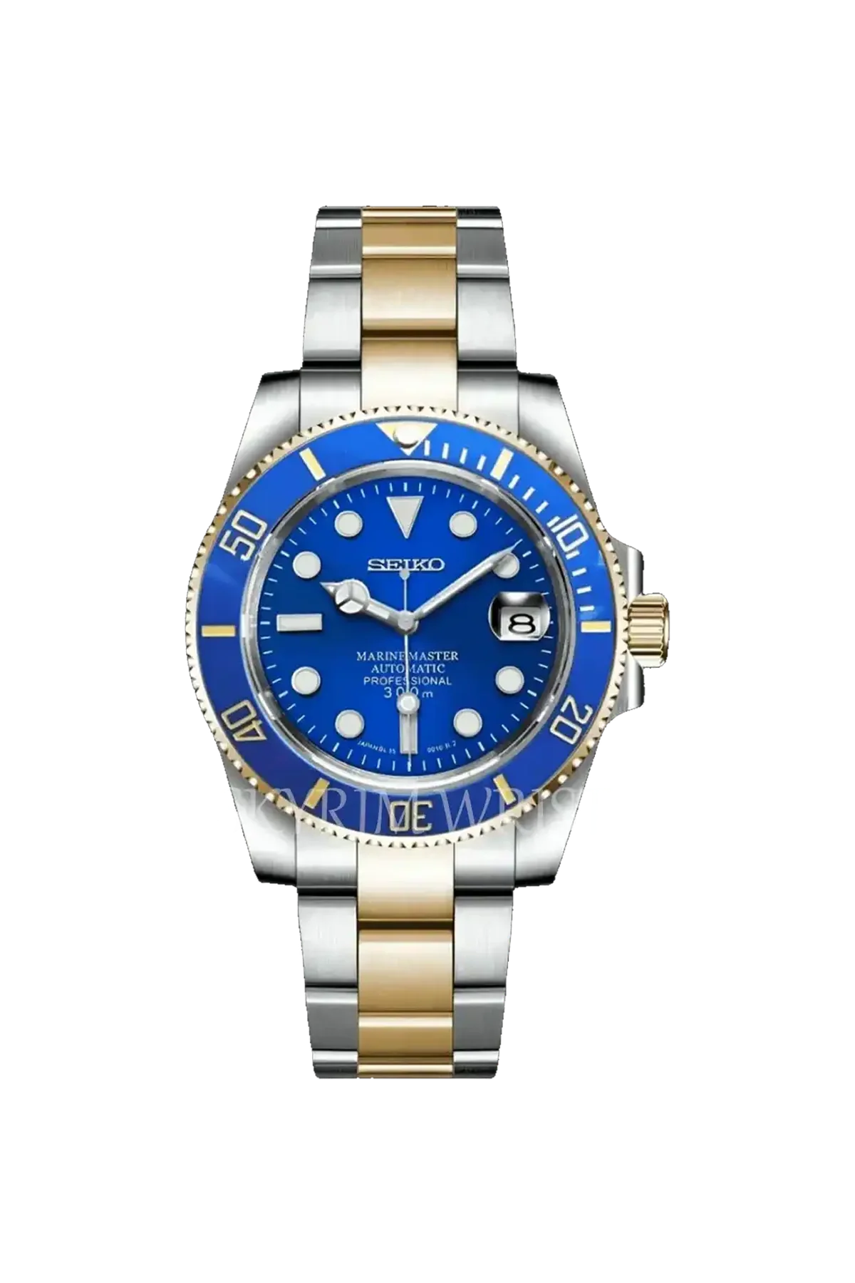 Mod Submariner Two-Tone Gold Blue