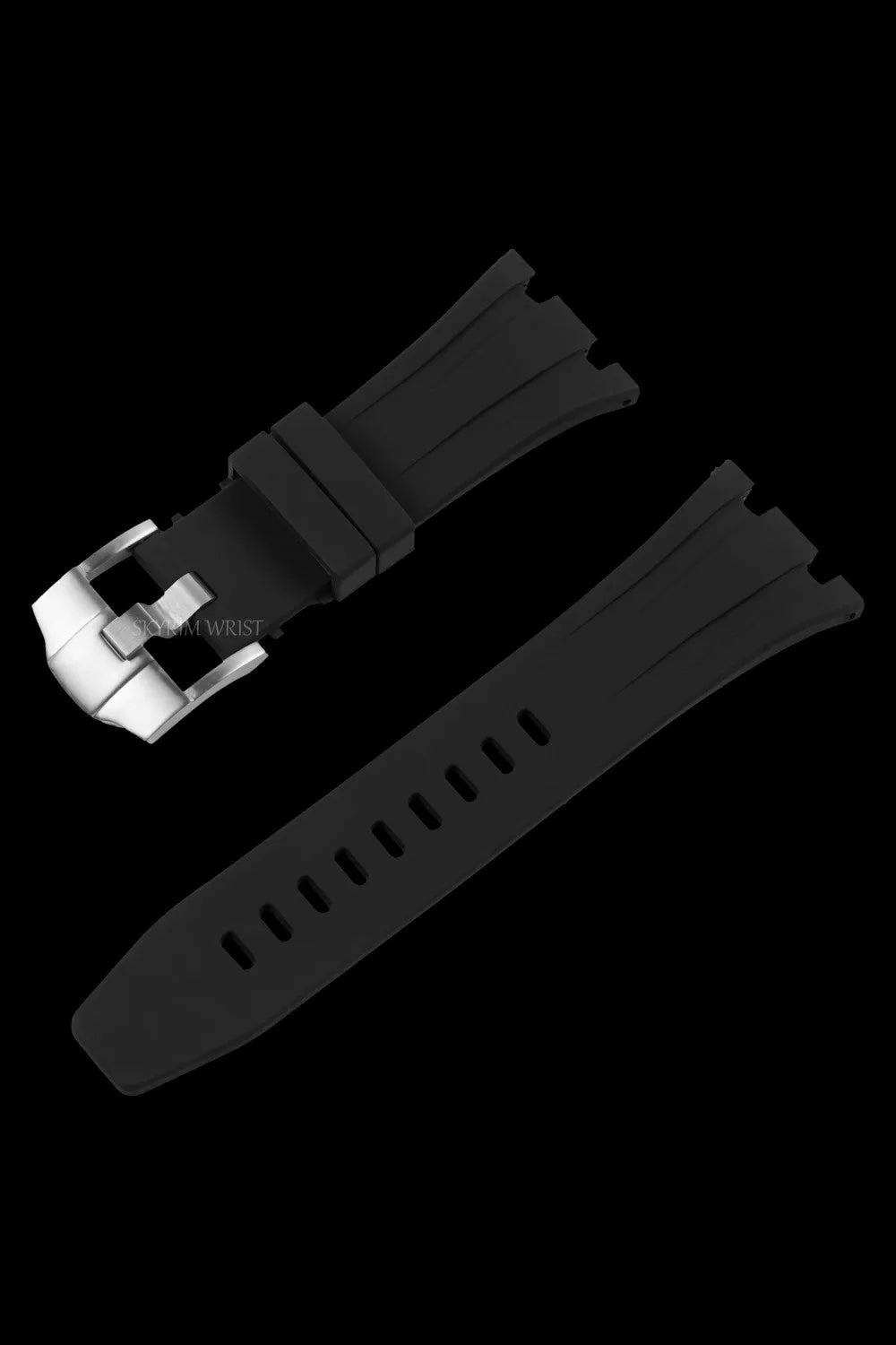 Royal Oak Rubber Strap - Silver Buckle