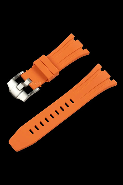 Royal Oak Rubber Strap - Silver Buckle